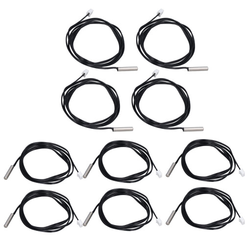 Stainless Steel Housing Waterproof Temp Sensor Probe NTC Thermistor Temperature Sensor Probe Anti Rust Moisture Proof Compact Structure Quick 2