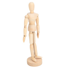 8 Inch Wooden Articulated Man Model with Movable Limbs for Art & Kids Toy
