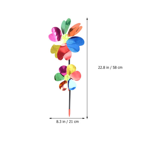 3pcs Pinwheels Windmill for Yard Multi-color Garden Decoration 1