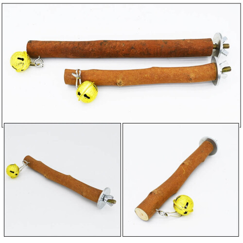 1Set Bird Perch Stand for Birds Cage Accessory Chewing Playing 7.5x2.8in 2