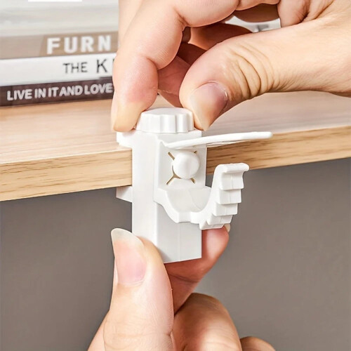 2pcs/set Space-Saving Curtain Rod Brackets - Easy Install, Durable Metal Wall Hooks for Home Decor 2