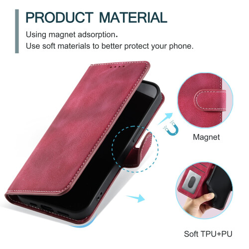 Leder-Wallet-Handyhülle für iPhone 16 Pro Max – Karten 2