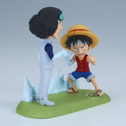 One Piece Sammelfigur Monkey D. Ruffy vs Kuzan 9cm 1