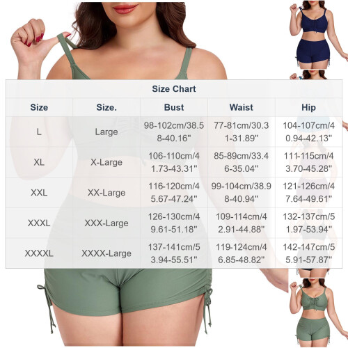 Γυναικείο μαγιό Tankini, δύο τεμαχίων, με κορδόνια και σουτιέν, push-up, τοπ και σορτς για 1