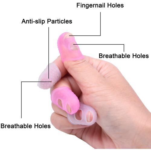 Silicone Finger Tips 4 Sizes 16 Pcs Blue Aqua 1