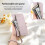 PU Leather iPhone 16 Case with 3-Card Holder Purple 5