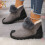 Damen-Winterstiefel mit Kunstfellfutter, Grau/Schwarz 4