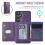 Capa tipo carteira com bloqueio RFID compatível com Samsung Galaxy S25 5G de 6,2 polegadas, MagSafe, 7 compartimentos para cartões, suporte, aba 3