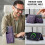 Capa tipo carteira com bloqueio RFID compatível com Samsung Galaxy S25 5G de 6,2 polegadas, MagSafe, 7 compartimentos para cartões, suporte, aba 7