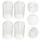 4 Pack Aluminum Gutter Guards Leaf Filter Mesh Cover for Downspout Drain Pipe Protection 2-4 Inch Fits Rectangular & Circular Gutters 6