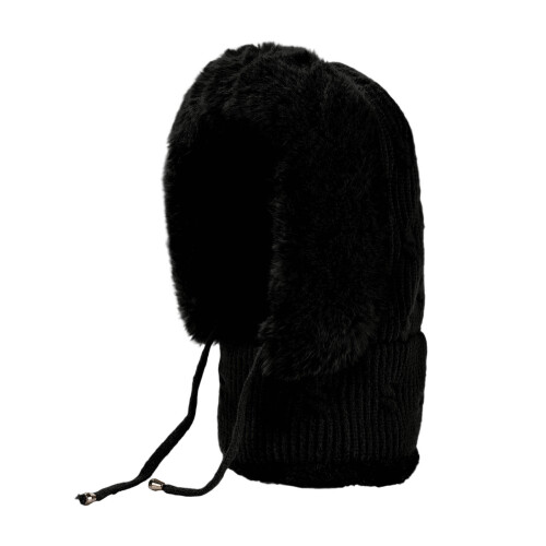 Knitting Hat Scarf Mask Set Fleece-Lined Windproof 1