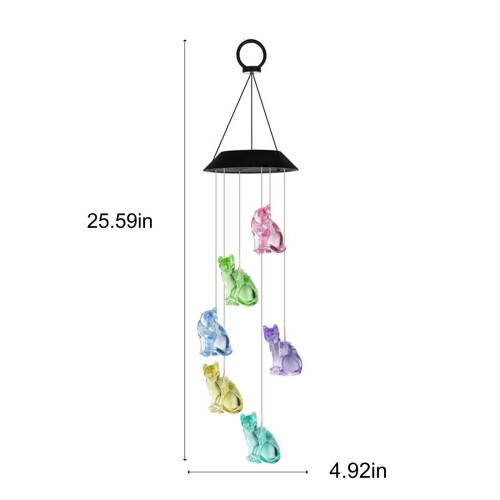 Solcellsvindklocka utomhusdekoration med LED-lampor 2