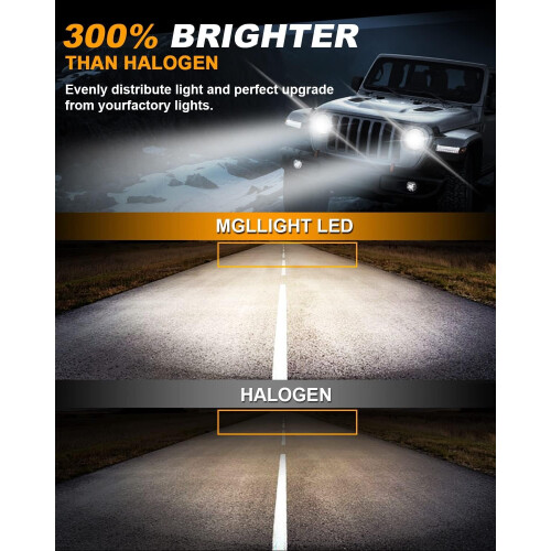 2007-2018 για Jeep Wrangler JK Combo 7" στρογγυλά φώτα LED με φώτα ομίχλης 2