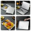 NonStick Stainless Steel Sheet Cake Pan for Home Baking, MultiFunctional Silver Bakeware Set, 2pcs 6