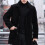 Ανδρικό φουσκωτό Sherpa Trench Coat με μονόπετο φλις μπουφάν μεσαίου μήκους, κομψό 5