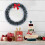 Artificial Christmas Wreath White Plastic 9.8 Inch 6