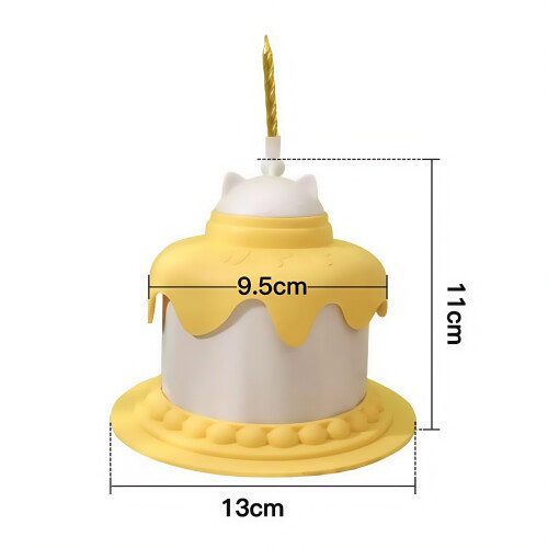 Multifunctional Pet Feeding Bowl For Cats With Cake Design 1