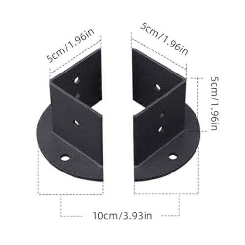 Heavy Duty Adjustable Post Base Brackets Fit 2x2 / 4x4 / 6x6 inch Post Deck 1