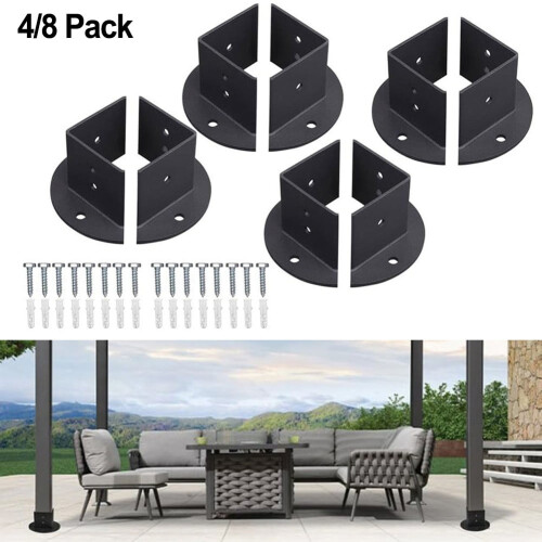 Heavy Duty Adjustable Post Base Brackets Fit 2x2 / 4x4 / 6x6 inch Post Deck 2