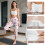 Rosetttryckta Capri Leggings Dam Hög Midja Andningsbara 6