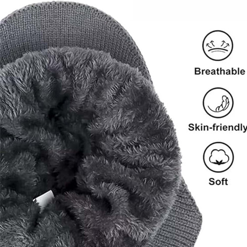 Σκουφάκι Cozy Head, σκουφάκι Cozyhead με ελαστική ζεστή προστασία αυτιών, μαλακό πλεκτό 2