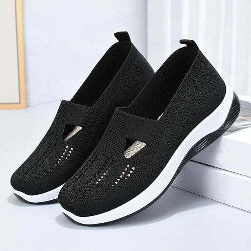 Γυναικεία ορθοπεδικά slip-on αθλητικά παπούτσια, φαρδύ πλάτος, αναπνεύσιμα και 2