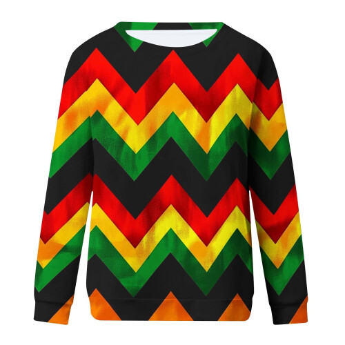 Black History Month Pullover Top Women Long Sleeve 2
