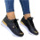 Willtoo Dame Åndbare Farvematchende Løbesko Dame Sneaker Sort 2