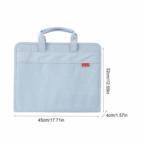 Canvas Paper Folder Holder Portable Multi-Layer Document Bag 2