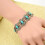 925 Silver Tibetan Turquoise Open Bangle Cuff Bracelet 5