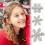 Κλιπ μαλλιών Snowflake4 τεμάχια – Χειμερινές τσιμπιδάκια μαλλιών με στρας και 6