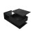 Black High-Gloss LED Coffee Table with Glass Top 7