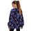 Γυναικείο Φούτερ με Στάμπα Galaxy Butterfly Oversized, Μακρυμάνικο Πουλόβερ με Στρογγυλή 2