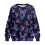 Γυναικείο Φούτερ με Στάμπα Galaxy Butterfly Oversized, Μακρυμάνικο Πουλόβερ με Στρογγυλή 4