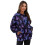 Γυναικείο Φούτερ με Στάμπα Galaxy Butterfly Oversized, Μακρυμάνικο Πουλόβερ με Στρογγυλή 7