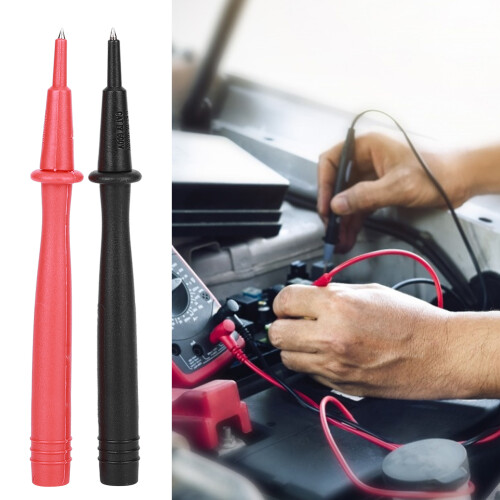 High Voltage Testing Probe Wire, Electrical Fault Finding Multimeter Banana Plug Flexible Silicone Cable Car Electronics Testing Stackable Banana 2