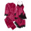 Women's Satin Pajama Set Long Sleeve 5-Piece 2