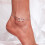 Sterling Silver Interlock Circles Anklet, 10.7-Inch Cable Chain 4