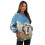 Pullover mit Pudel-, Blumen- und Schmetterlingsmuster, Damen, lang 7