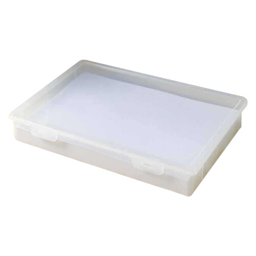 Transparente Federtasche, extra groß, stapelbar, mit Schnappdeckel, 1 Stück 1