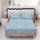 King Bedding Set Soft Cooling Polyester Blue Floral 3-Piece 2