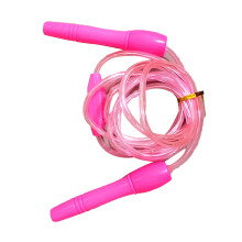 Pink Glow in The Dark Jump Rope Adjustable for Kids & Adults Lightweight Fun