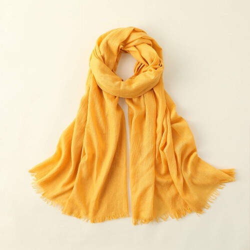 Lenço feminino liso de verão, grande, longo, leve, em linho, para praia, 77 x 37 polegadas. 1