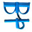 Multi-Function Pedal Resistance Band for Sit-Ups, TPR, Blue 11