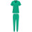 Black Women's Scrubs Set Solid Color Loose Fit Ankle Cuff 5