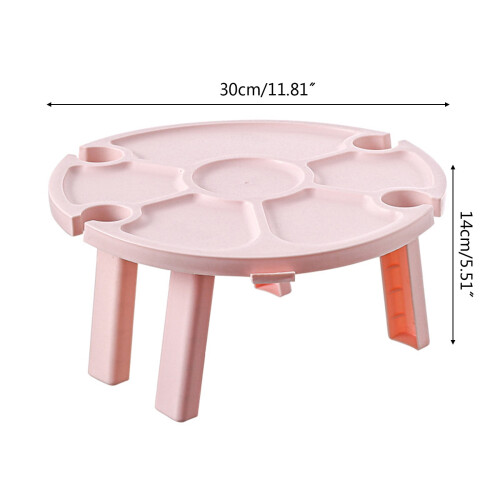 Outdoor portable folding wine table with rack 2