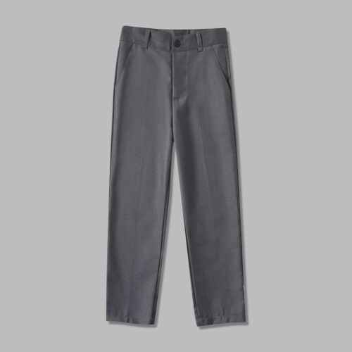 Παντελόνι Chino με ίσια γραμμή, λεπτή γραμμή, με τιράντες και φερμουάρ για αγόρια, 1