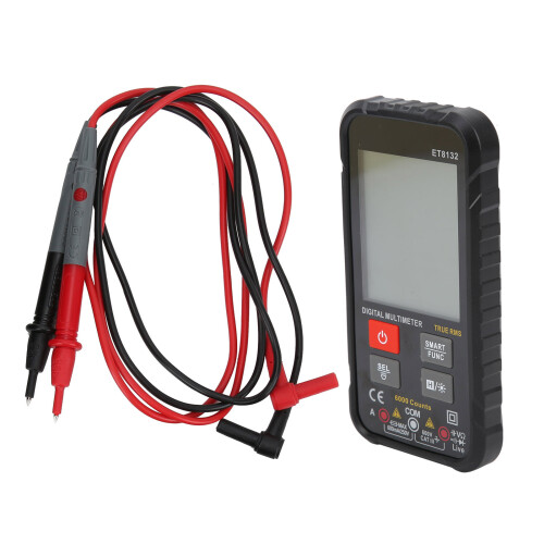 Rechargeable Digital Multimeter LCD Display Auto Ranging Smart Mode TRMS Technology Measures Voltage Diode Resistance Continuity Duty Cycle 1