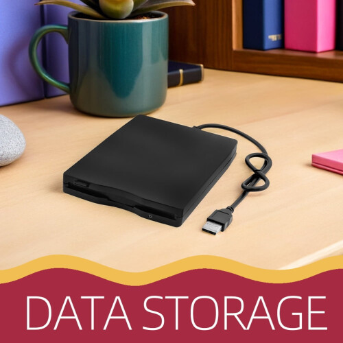 ETEREAUTY Laptop External Diskette Drive Portable USB 2.0 Floppy Disk Black for Reading Data 2Pcs 2