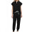 Women's Jogger Scrubs Top Black S 2